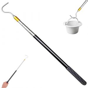 MisFun Perche Telescopique Portant a Vetement Manche Telescopique Barre T&eacute;lescopique avec Crochet pour Voile D'ombrage pour Store Barre avec Crochet Robot Ouvre Auvent Camping Car (JIANGX, neuf)