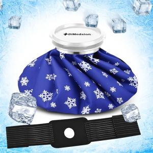 DiMedsion Poche de glace avec bande réglable | Poche de froid reutilisable, Vessie de glace, Poche de glace genou, sac a glace, poche glace, poche glace genou, poche froid, ice bag (Bleu) (DiMedsion, neuf)