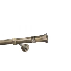 HDTL 25mm Kit de tringle a rideau Metal Fixation murale Laiton Antique 240 cm Echo (HDTL House Decoration, neuf)