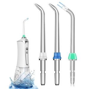 HUVZOR 3 Embouts Jet Dentaire Haute Pression Compatibles avec Waterpik WP-100, WP-660, WP-250 et Autres Mod&egrave;les, Embouts de Rechange Haute Pression Classique pour Hydropulseur Dentaire sans Fil Plus (Volumetech OU, neuf)