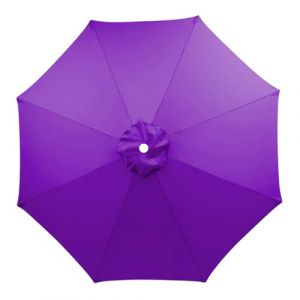 HonunGron Auvent De Remplacement pour Parasol 3.5m/3.0m/2.8m/2.7m/2.5m/2.3m/2m 6/8 Baleines, Toile De Parasol D&eacute;port&eacute; Remplacement Pour Cour, Jardin, Plage, Protection UV (Violet,6ribs-280cm) (HonunGron, neuf)
