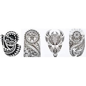 Beyond Tatouages tribaux Maori Design-Lot de 4 feuilles de tatouages HB-Pour homme (Beyond Perfection, neuf)