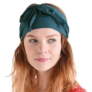 Bandana Cheveux Homme En Viscose, Bandeau Pirate Femme Pré Attaché, Foulard Danse Style Boheme, Deguisement Ninja, Serre Tete Japonais Pour Yoga, Arts Martiaux Et Kickboxing Bleu Vert (casualbox Japan, neuf)