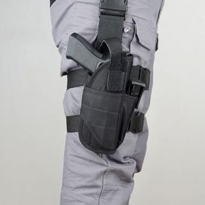 YOCOOL Etui Holster &agrave; Pistolet De Cuisse Jambe Droite Molle Tactique en Nylon 1000D Airsoft Arm&eacute;e avec Magazine Pochette pour Glock, Noir Droite (Gl&uuml;ckland, neuf)