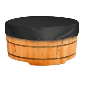 Couverture Ext&eacute;rieure de Bain &agrave; Remous, Couvertures Anti-poussi&egrave;re pour Meubles Couverture de Baignoire Ronde Couverture de Piscine R&eacute;sistante Couvertures de Meubles de Spa Ext&eacute;rieur(215 * 70CM-Noir) (Tideter, neuf)