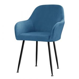 Highdi Velours Couverture de Chaise Housse de Chaise Salle a Manger Housse de Chaise Extensible Scandinave Housse de Chaise avec Accoudoir Protecteur de Chaise Haute (Bleu Royal,2 pièces) (Highdi, neuf)