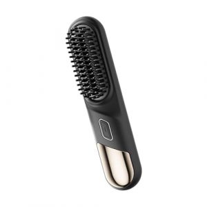 Peigne &agrave; lisser &ndash; ABS 21x4,65cm 35W | Lisseur &agrave; cheveux sans fil avec brosse rechargeable | Brosse lissante chauffante Portable avec contr&ocirc;le de la temp&eacute;rature de la batterie 4000mAh pour le style de (gahen, neuf)