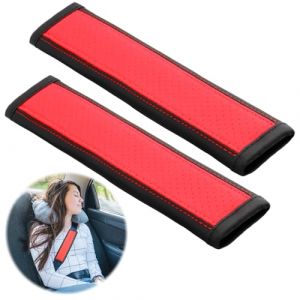2 Pi&egrave;ces Protege Ceinture Voiture, Coussin de Protection pour Ceinture de S&eacute;curit&eacute; en Microfibre, Coussin de Ceinture de S&eacute;curit&eacute; Voiture, Housse de Ceinture de S&eacute;curit&eacute; (WeiLingYuanHui, neuf)