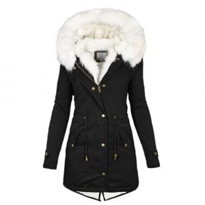 Parka &agrave; Capuche, Manteau d'hiver Veste Chaude d'hiver pour Femmes 2025 Manteau Capuche Hiver &eacute;Paissir Parka Polaire Chaude Peluche Grande Taille Couleur Unie Blousons Coupe Vent Outercoat (Mythos Supply, neuf)