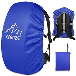 Crenze Housse de pluie pour sac à dos 15-90 l, housse imperméable réfléchissante, idéale pour randonnée, camping, voyage, cyclisme, ., bleu, XXL:70-90L (Creny, neuf)