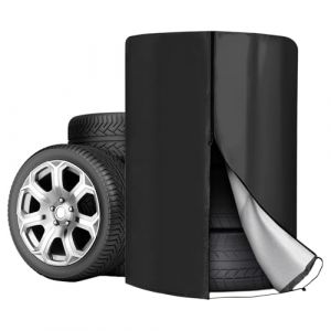 Housses Pneus Auto, 85 x 120 cm Sac Pneu Voiture, Couverture de Pneu Universelle pour 4, Imperm&eacute;able Housse de Protection pour Pneu de Voiture, Sac de Rangement pour Pneus, pour 4 Pneus (Noir) (TCCTBH, neuf)