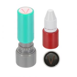 PATIKIL Tampons Encreurs &Agrave; Lettres, Caract&egrave;re Alphabet V Initiale Enseignant Tampon Encre Rouge Pour Classe Cahier Scrapbooking DIY Artisanat, Vert (PATIKIL UK, neuf)