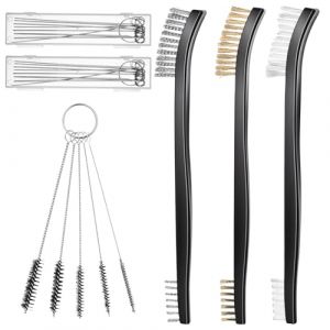 Kit de nettoyage de carburateur, 3 brosses de polissage &agrave; double extr&eacute;mit&eacute;, 5 fils de nettoyage, 20 aiguilles de nettoyage, pointe de torche et nettoyant pour moto, VTT, tron&ccedil;onneuse (Music starts, neuf)