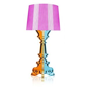 Kartell Bourgie, Lampe de Table, Fuchsia Multicolore, Version Dimmable (voltex, neuf)