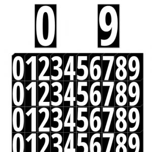 600 Pièces, 50mm - Chiffres Adhesifs, Numero Autocollant Exterieur Vinyle Imperméable - Sticker Chiffres Blancs (TownX(UK), neuf)