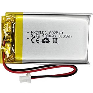 DC 3.7v 900mAh 802540 Remplacement de la Batterie pour la série Sena 10S Sena 10S-01 ENA série Sena 20s Sena 20s-01 Sena 20s Evo série Sena 30K Sena 30K-01D Motos Casque Bluetooth Interphone (HXJN, neuf)
