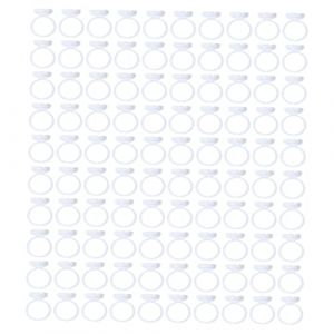 DONFAMDS Lot De 100 Coupelles &agrave; Cils En Plastique Blanc, Anneaux Porte-pigments Taille Moyenne, Support Extensions De Cils, Outil Professionnel De Maquillage Pour Salon (GENIESFOR, neuf)