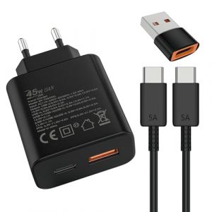 45W USB CChargeur 18W USB A Adaptateur,pour：Samsung Galaxy Ultra S25/S24/S23/S22/S21/S20/+/Note 20/10/9/8/A73/A53/S10/S9,iPhone17/16/15/Pro/Pro Max/Plus,iPad,Moto,Google,Chargeur rapide,et 2M100WC&acirc;ble (Samneer, neuf)