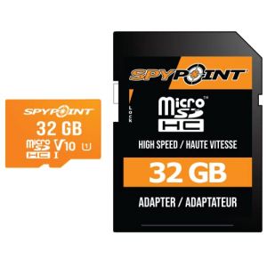 SPYPOINT 32GB Micro SD Memory Card Trail for Cameras | Adapter Media Storage for Outdoor Cellular Cameras Designed (Class 10 Speed) (UKS INVESTMENTS, neuf)