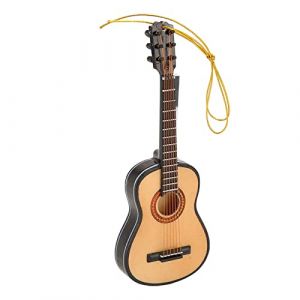 Mod&egrave;le De Guitare D&eacute;coratif R&eacute;aliste En Bois, Ornement Miniature Pour Arbre De No&euml;l, Salon, &eacute;tude, Cadeau D'anniversaire (Balonta, neuf)