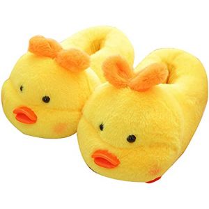 YELAN Chaussons cochon animaux femme homme hiver maison Pantoufles chaudes Peluche adulte Chaussures (yellow, Adulte, Femme, 35, Numérique (intervalle), Système Taille Chaussures EU, 43, Moyen) (YELAN STORE, neuf)