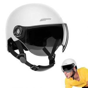 (3C-310-white 10.24x7.87x7.09 Pouces ABS Highly-Protective Unisex Casques De Cyclisme, Casque Trottinette Electrique Adulte, Casque V&eacute;lo Visi&egrave;re &Eacute;lectrique, Casque V&eacute;lo &Eacute;lectrique avec Visi&egrave;re (gariet, neuf)