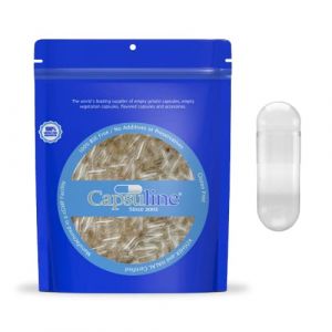 Capsuline 100 capsules vides de gélatine - Taille 0 - Capsules vides - Capsules à faire soi-même - Gélules bovines - Gélules vides - Gélules vides - Gélules - Gélules bovines - Gélules (CapsulineUSA, neuf)
