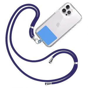 TBOC Cordon Telephone Portable [Bleu &Eacute;lectrique] Patch de Fixation [Bleu] Tour de Cou Universelle Sangle de Suspension Amovible R&eacute;glable et R&eacute;sistante Compatible Toutes Les Smartphones (THE BIG OUTLET COMPANY, neuf)