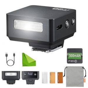 Godox iT20 C Camera Flash pour Canon EOS R RP R5 R6 R7 R5 Mark II R6 Mark II, 45g Ultra-Compact, M/TTL, Filtres de Couleur Magn&eacute;tique, 700+ Flashs, Recyclage 1,5s et Contr&ocirc;le de Puissance Pr&eacute;cis(Noir) (MoreShot, neuf)