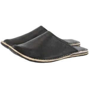 babouche mule berbere traditionnel - bout pointu - cuir naturel fabriqué au maroc Artisanal couleur Noir Marron Bleu (Noir, Système Taille Chaussures EU, Adulte, Numérique, Moyen, 38) (TopVenteFrance, neuf)