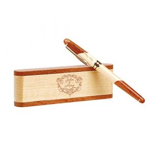 G&eacute;n&eacute;rique Stylo en bois luxe personnalis&eacute; cadeau avec gravure de haute qualit&eacute; Bo&icirc;te de cadeau Coffret bois Personnalis&eacute; (Vintage) (HappyStore2022, neuf)