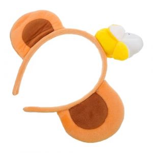 VALICLUD Serrage-T&ecirc;te Oreilles de Singe en Peluche &Eacute;pais avec Banane D&eacute;corative Bandeau Cosplay Animal Doux et L&eacute;ger pour Costume de Singe Accessoires Cheveux de F&ecirc;te Halloween No&euml;l et (MOUBACK, neuf)