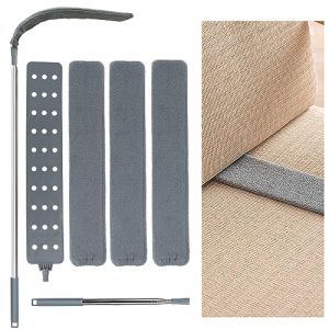 Plumeau Telescopique Plumeau Poussiere Telescopique Plumeau Lavable Microfibre Parfait avec PoignéE en Acier Inoxydable pour Plafonds, Stores, Ventilateur de Plafond, Toile D'Araignée, 228cm (MIMIGINODE, neuf)