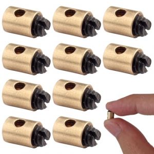 EOYVAIL C&acirc;bles et gaines de frein v&eacute;lo,Serre-c&acirc;ble d'acc&eacute;l&eacute;rateur universel en laiton, serre-fil de moto, 5x6mm, adapt&eacute; aux scooters et acc&eacute;l&eacute;rateurs de moto (10 pi&egrave;ces) (ZHONGFU  STORE, neuf)