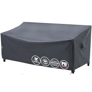 F&J Outdoors Housse pour canapé de Jardin, imperméable, 147x89x64/89cm, Housse pour mobilier d'extérieur, 2 Places, Haute densité, Gris, Protecteur de canapé, résistante aux intempéries (F&J LLC, neuf)
