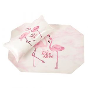 BELLIFFY Coussin Repose-mains Nail Art Manucure Repose-bras Pour Ongles Motif Flamant Rose Salon De Manucure (Hunation, neuf)