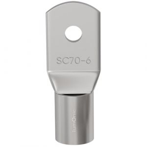 Lumonic 1x cosse tubulaire 70mm² M6 I cosse à sertir 70mm2 nue SC70-6 cosses annulaires 70mm², cosses de câble 70mm² I cosse annulaire, cosses à anneau (IT-Tronics GmbH, neuf)
