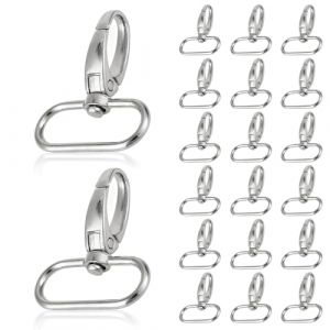 20pcs Mousquetons pivotants,M&eacute;tal Pivotant Fermoirs Sac,Anneaux Porte Clef, Boucles d'attache pour Sac &agrave; Main Diam&egrave;tre int&eacute;rieur de l'anneau pivotant,mousqueton sac a main,Mousqueton Porte Clef M&eacute;tal (KnowStoree, neuf)