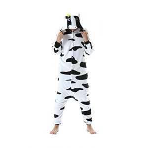 SimZoo Animal One Piece Pyjama pour Adultes, Costume De Vache VêTements De Nuit pour Hommes Femmes, One Piece Unisex Home Wear (Futurarea, neuf)