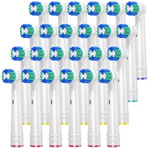 REDTRON Têtes de Brosse de Rechange pour Oral B, Têtes de Brosse Classic Precision Clean Compatibles avec Les Séries Professional Care, Vitality Pro, Smart, Genius et Plus （ 24 Pièces） (Homelink EU, neuf)
