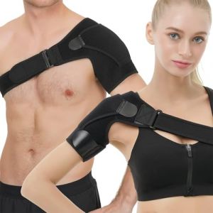 LuLiyLdJ attelle epaule Attelle Épaule à Bandage Réglable, Soutien d'Épaule pour Prévention et Récupération des Blessures Sportives, Épaule Gauche/Droite de l'adulte Femme/Homme (LuLyL, neuf)