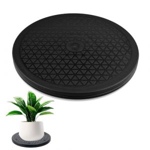 Uadme Plateau Tournant, Plateau Rond Rotatif 360° Multifonction, Support Plaque Tournant, avec Roulement à Billes en Acier, pour TV, Enceintes, Ecrans, Plantes, Modelisme, 25 cm (OKBY, neuf)