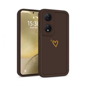 ChoosEU Coque pour Honor 90 Smart/Honor X7B 4G / 5G Silicone Etui avec &Eacute;l&eacute;gant Mignon Amour Motif Soft TPU &Eacute;tui Fine Housse pour Filles Femmes Gar&ccedil;ons de Protection Antichoc Souple Case - Gris Brun (ChoosEU, neuf)