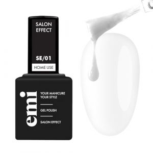 EMI Salon Effect Pure White gel polish sans HEMA couleur longue dur&eacute;e utilisation &agrave; domicile lampe UV/LED/CCFL 9 ml (EMI Beauty, neuf)