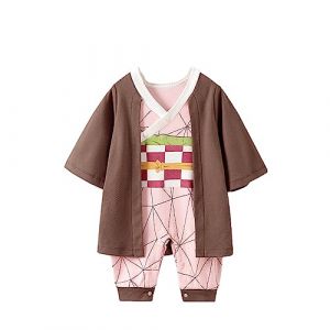 NCTCITY Bébé Garçon Fille Combinaisons en Coton Mignon Animé Été Nouveau-né Barboteuse Infantile Grenouillères Cosplay Pyjama Naissance Bobysuits avec Bouton-Pression Luffy Chopper Son Goku (NCTCITY, neuf)