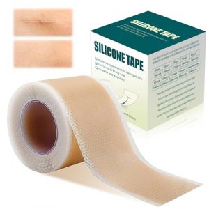 Pansement Silicone Cicatrice, Silicone scar sheets, Patch en silicone réutilisable, Pansement Cicatrice pour tous les types de peau, Réduit l'apparence des cicatrices (4cm x 150m) (peihongpan, neuf)