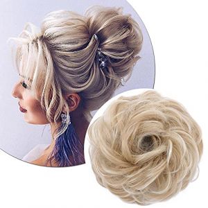 45G Postiche Chignon Postiche Queue de Cheval Chouchou Chignon Epaisseur Epais Cheveux Synth&eacute;tique Effet Naturel, Blond Fonc&eacute; &agrave; Blond Tr&egrave;s Clair (Ritera Flagship, neuf)