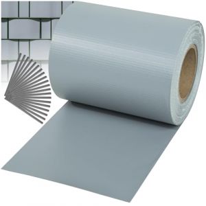 TecTake® Brise Vue Jardin en PVC pour Grillage et Cloture, Brise Vue Paravent Exterieur Pare Soleil Protection UV Occultant Grillage Rigide Pare Vent Jardin - Rouleau 35 m x 19 cm - Gris (TECTAKE FRANCE SAS, neuf)