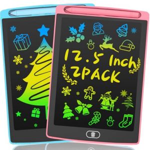 Tablette Enfant de 12,5 Pouces, Lot 2 Ardoise Magique pour Enfants, Ardoise LCD pour Enfants,Gribouillages Color&eacute;s, Cadeaux pour les Filles de 3 &agrave; 8 ans, Rose + Bleu (LEYAOYAO FR, neuf)