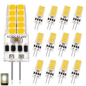 Ampoule G4 12V Led Dimmable, Ampoule Led G4 3W, Equivalent Ampoule Halogene 30W, 300LM, G4 Led Blanc Neutre 3W, Ampoule G4 Led 12V 3W 4000K, Bi-pin LED G4 12V Sans Scintillement, CRI> 80, 12 Pi&egrave;ces (XALDSMYXGS, neuf)